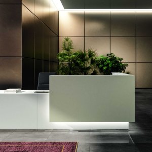 Shelf top at 111 cm exchanging documents on the Lux desk