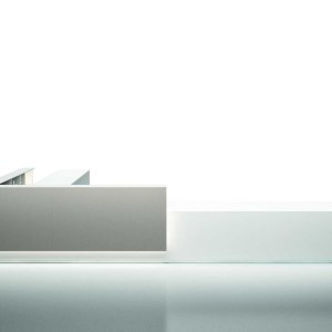 Dimmable zone buttons on the Lux reception counter