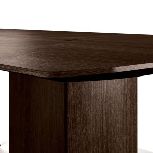 Sculpted moulded plywood column of the Trilo table