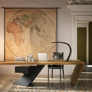 Nasdaq in Canaletto walnut with graphite leg