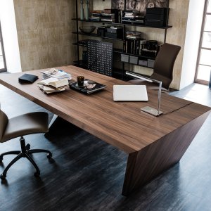 Nasdaq designer office desk in a corner office