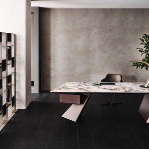 Nasdaq Keramik ceramic top desk by Cattelan Italia
