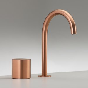 The cylindrical temperature grip of the Opus faucet in detail