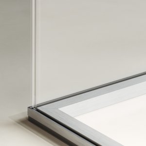 Sliding glass door with drop seal in the Slender system