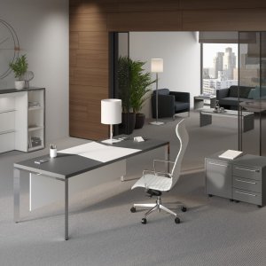 Attiva by Codutti with white lacquered glass top on leather-wrapped conical legs