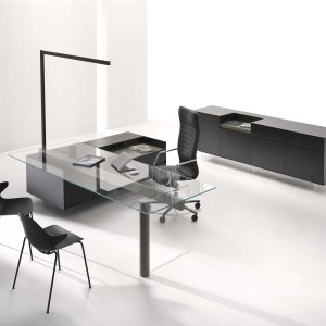 HPL modesty panel on the Cloud executive desk
