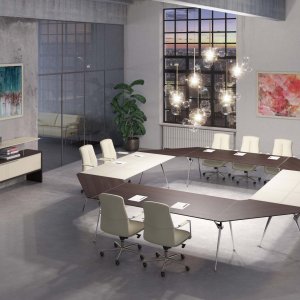 Genesis executive chair in black thick leather with double cushion