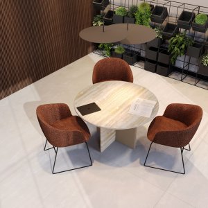 Ginza conference table by Barbieri Magalini in a glass-walled boardroom