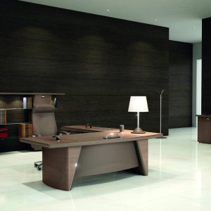 Three-section top 2 3/8 in thick with leather center, iSixty by Codutti
