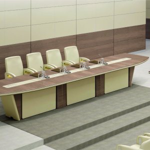 iSixty mobile pedestal with leather-covered gold-plated handles