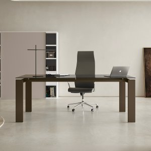 GO executive desk in a corner office