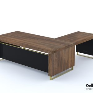 Della Rovere coffee table in chocolate oak, I Rovereschi collection