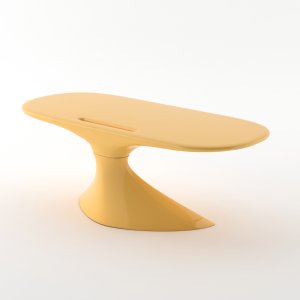 Side view of the two hundred and ten centimetre desk