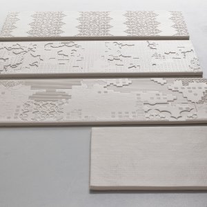 Bas-Relief Code floor tiles 26.5x18 by Mutina