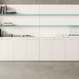 End top with radiused corners closing an E-Place bench row
