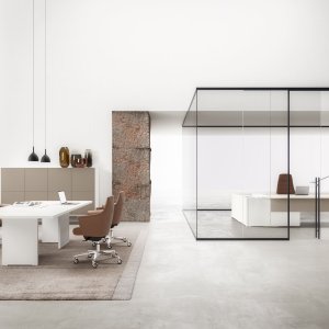Maroncelli walnut finish on the Oxford desk by DVO