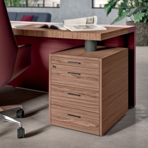Designer office desk e-10 photographed from the entrance