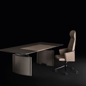 Executive suite with Eleva desk meeting table and storage wall