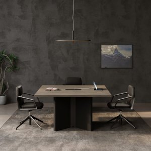 Elite high cabinet with rotating-rod lock and black bridge handles