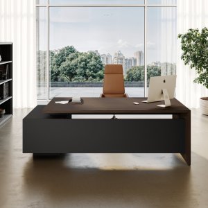 Elite wiring beam detail with two USB A+C chargers and three-socket kit under the desk top