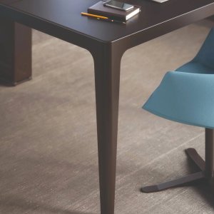 Conference table by Estel with a central cable column and three top access hatches