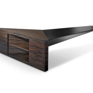 Euclideo low table 120 by 55 with faceted geometry
