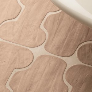 Mutina Figure in Chalk Matt showing both organic shapes