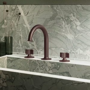 Profile of a single Flora handle, a Vincent Van Duysen design for Fantini