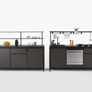 Under-sink bin of a Fluido kitchenette by Martex