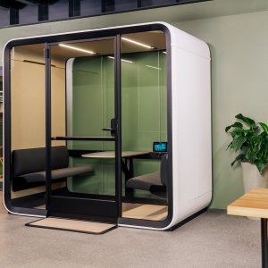 Recycled PET acoustic interior of Framery Four
