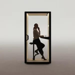 Video lighting on the user face inside Framery Gradus Focus