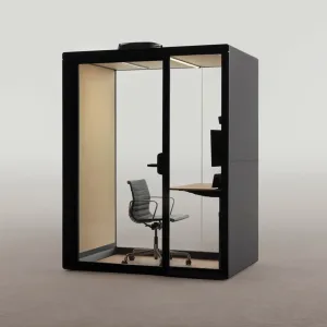 Electric height adjustable desk inside Framery Gradus Work