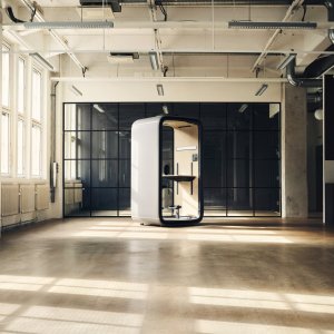 Fleet of Framery One pods across an open plan floor
