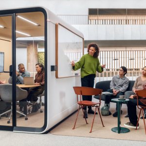 Framery Six meeting room on a US corporate floor