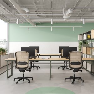 Frosted glass screens on a Be.1 bench