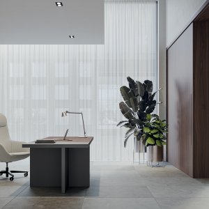 Mux70 modular meeting table with central power access