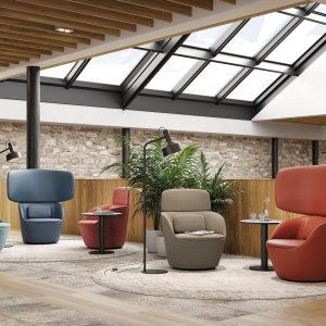 Removable lumbar cushion for the Radar sofa