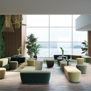 Four-star aluminium base of the Radar chair
