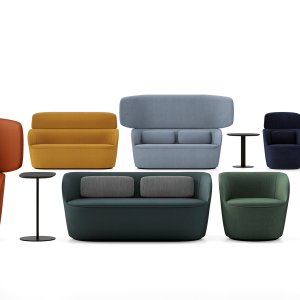 Two-seater Radar sofa with a 48 inch back
