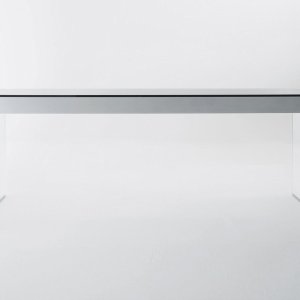 Hand-brushed black anodised aluminium detail on the Air Desk