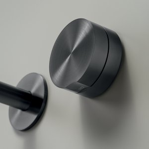 Giotto thermostatic shower group in brushed AISI 316L steel
