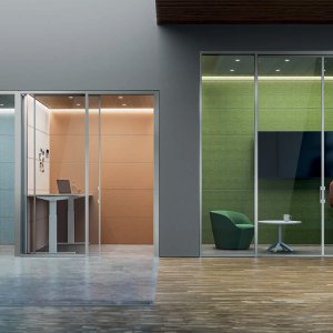 Frezza K42 glass partition with slim aluminum profile