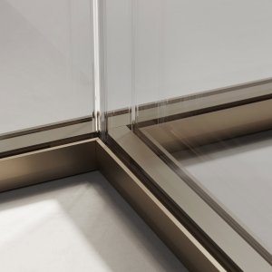 Slender aluminium profile detail with slim sightlines