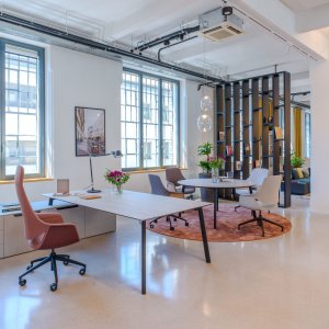 se:vision storage credenza next to the desk