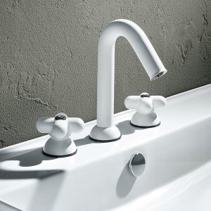 Bidet faucet with ball-joint aerator, I Balocchi series in red and chrome
