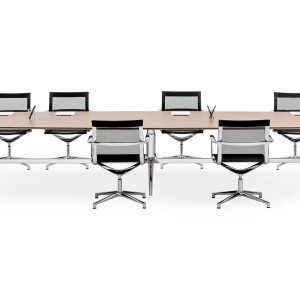 Electrification flap on a meeting table