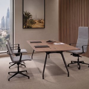 Under-top cable tray on a UniTable table by ICF