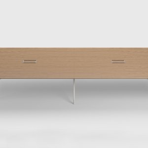 Clear glass UniTable table by ICF, 0.6 in top