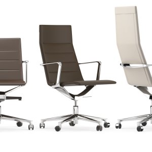 Stacked Valea visitor chairs in a meeting room corner