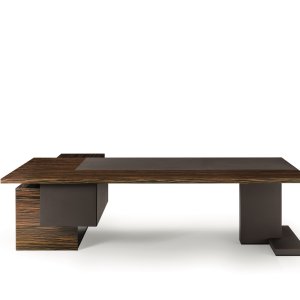 Desk top in ebony type veneer